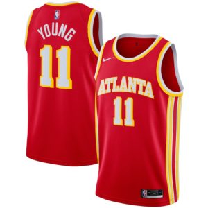 Trae Young NBA player jersey.