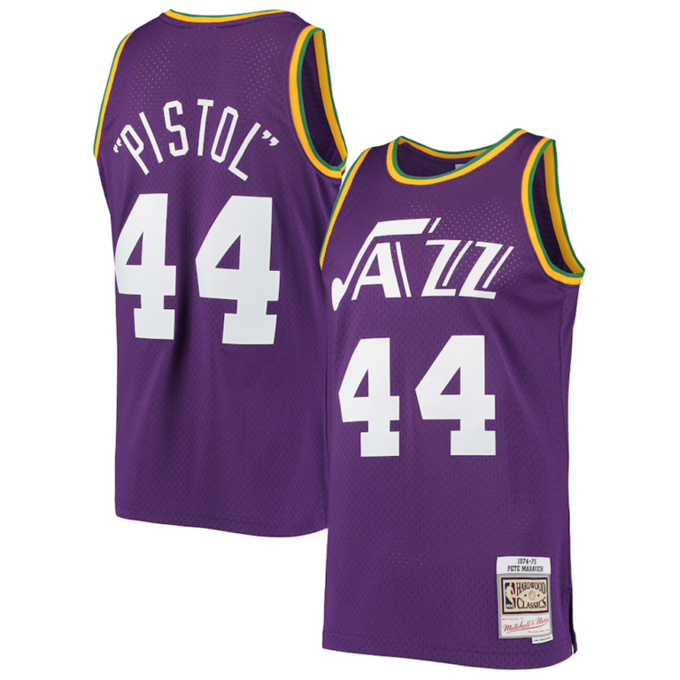 Pete Maravich NBA player jersey.