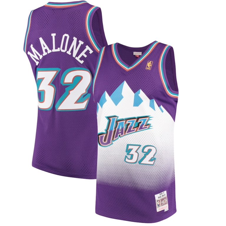 Karl Malone NBA player jersey.