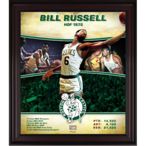 Bill Russell sublimated player plaque.